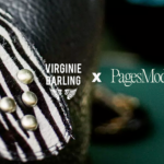 sac en cuir noir motif zèbre - Virginie Darling