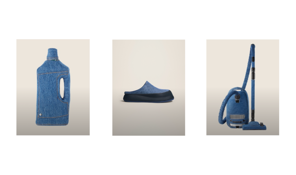 Jean utilisé de différente manière, tendance jean qui dépasse le simple vêtement 
