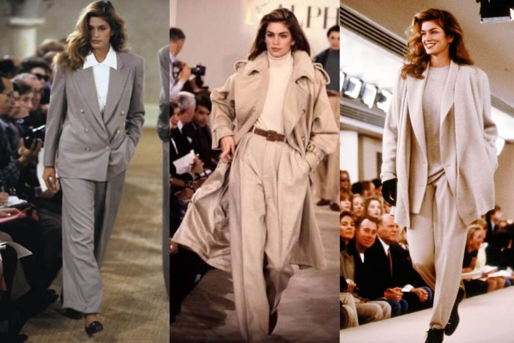 Cindy Crawford pour Ralph Lauren dans les années 90