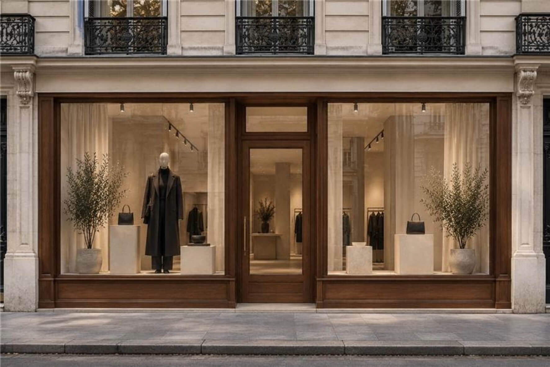 Devanture d'une boutique de prêt-à-porter