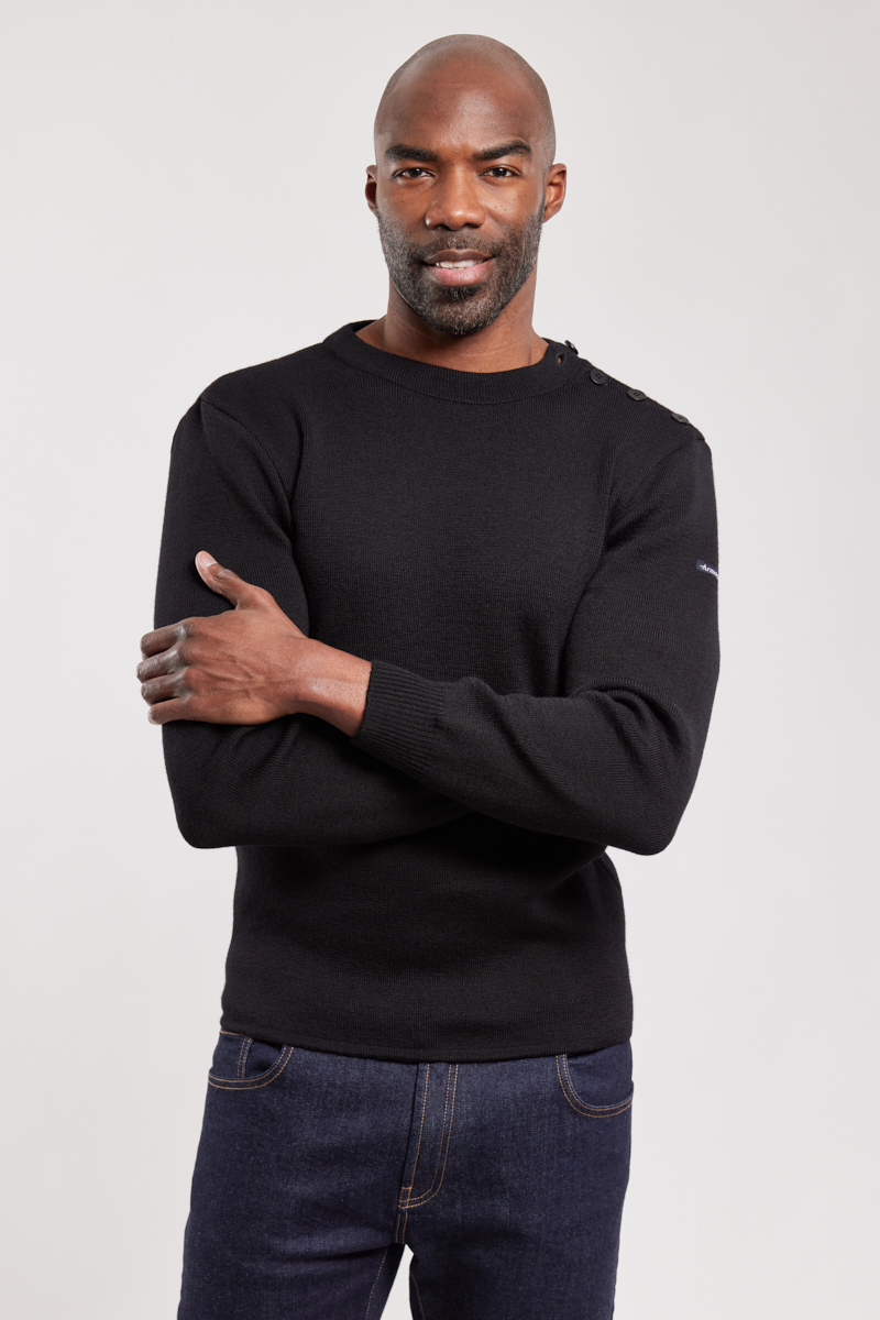 Pull marin uni Fouesnant - laine