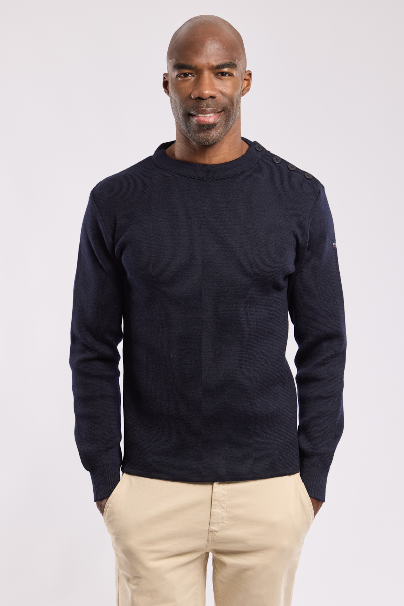 Pull marin uni Fouesnant - laine