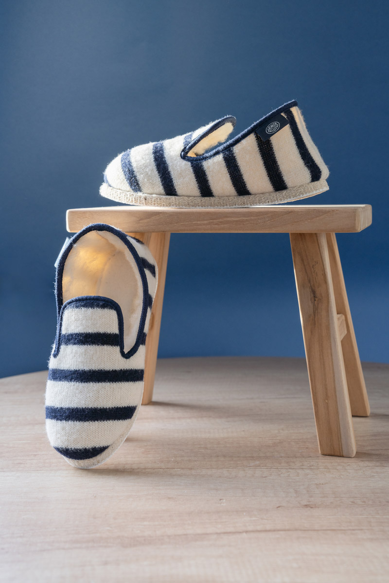 Chaussons rayés Maoutig du 35 au 43 - laine