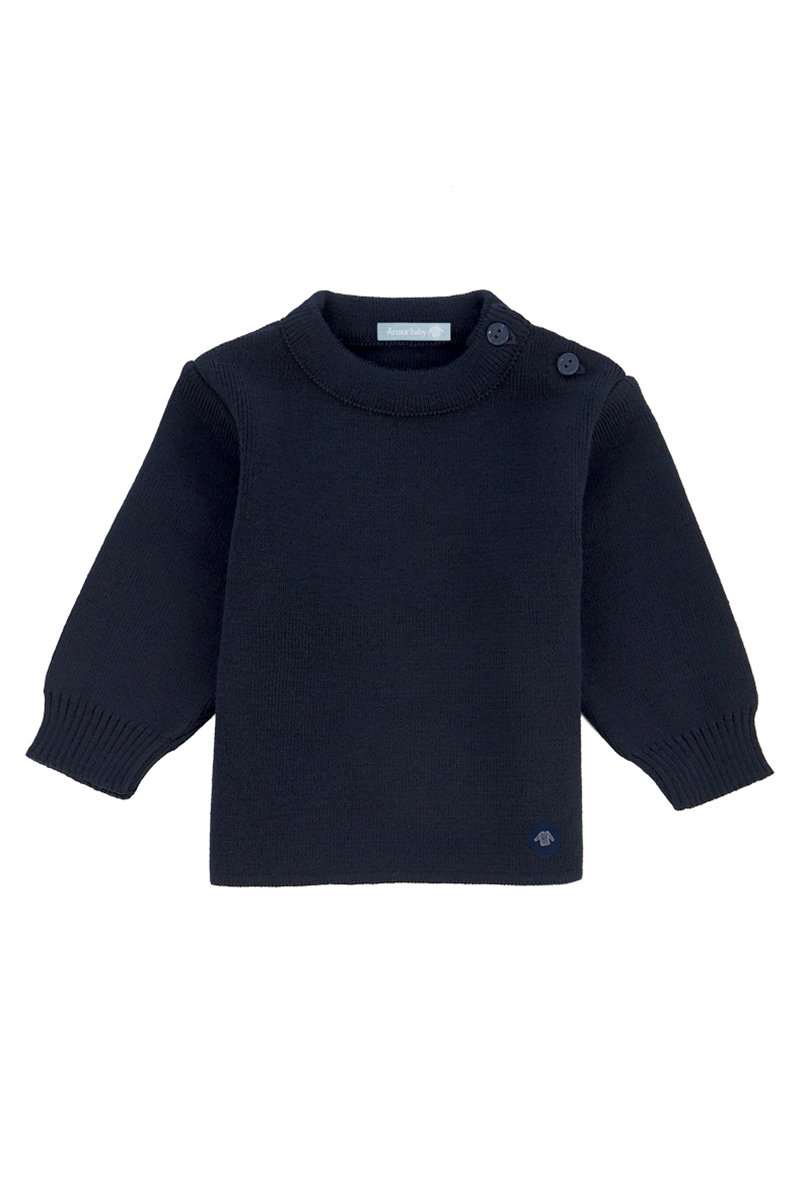 Pull marin uni Fouesnant Baby