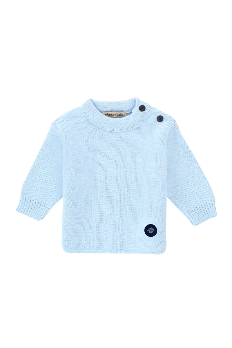 Pull marin uni Fouesnant Baby