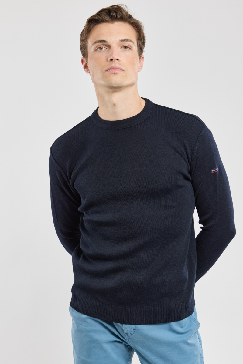 Pull col rond Dinan - laine et acrylique