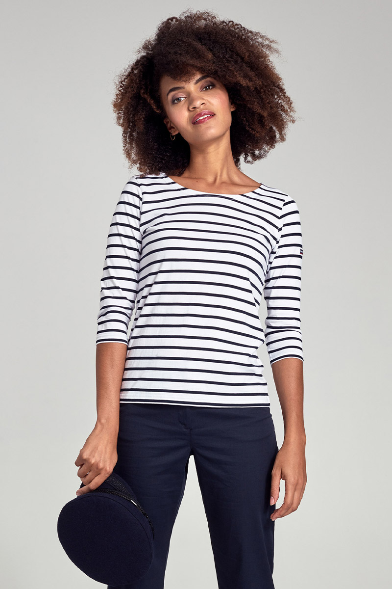 Marinière manches 3/4 - coton léger