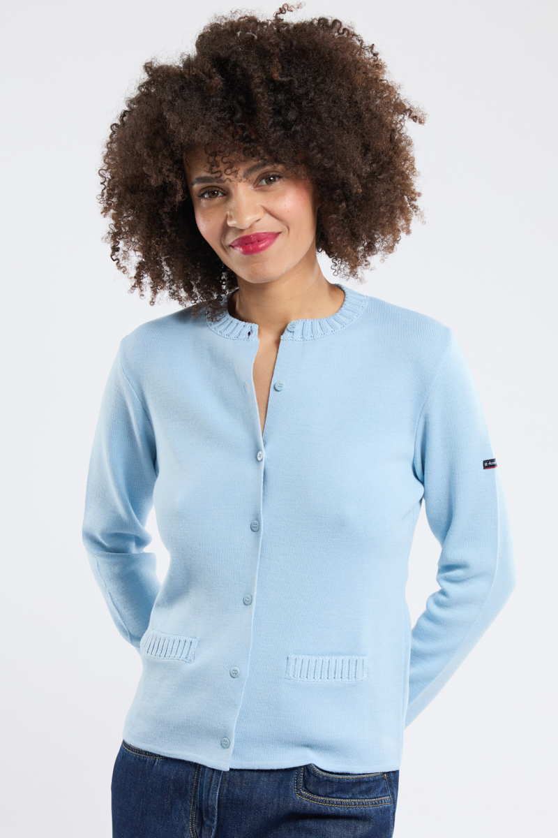 Cardigan col rond - Laine et acrylique