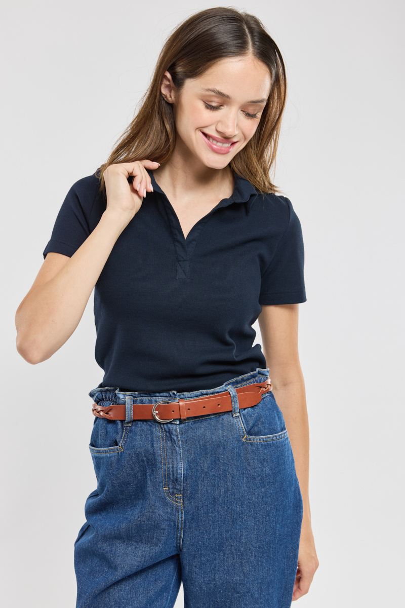 Polo Marine - coton peigné