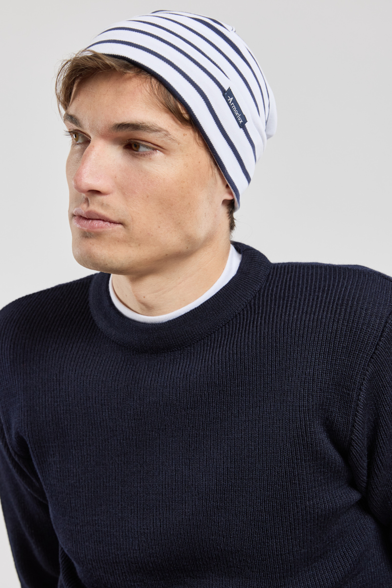 Bonnet rayé - coton épais