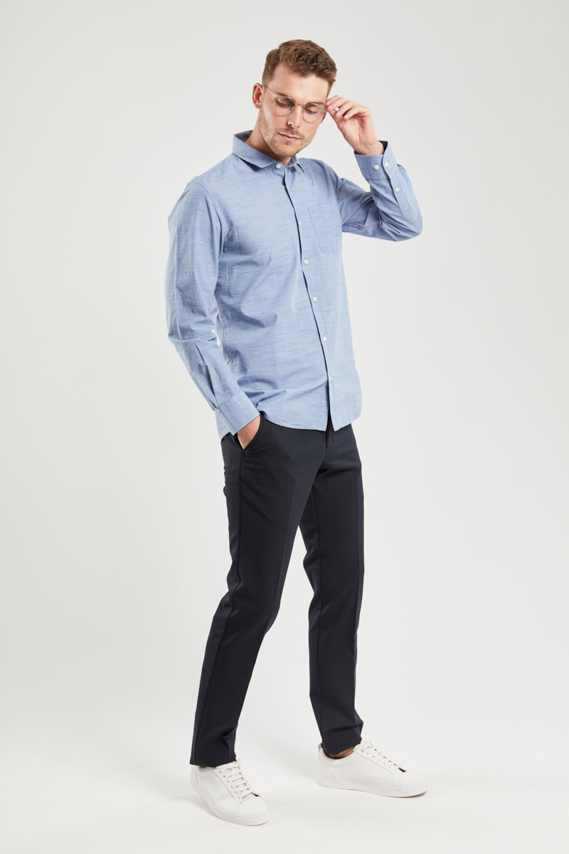 Pantalon de costume - laine et polyester