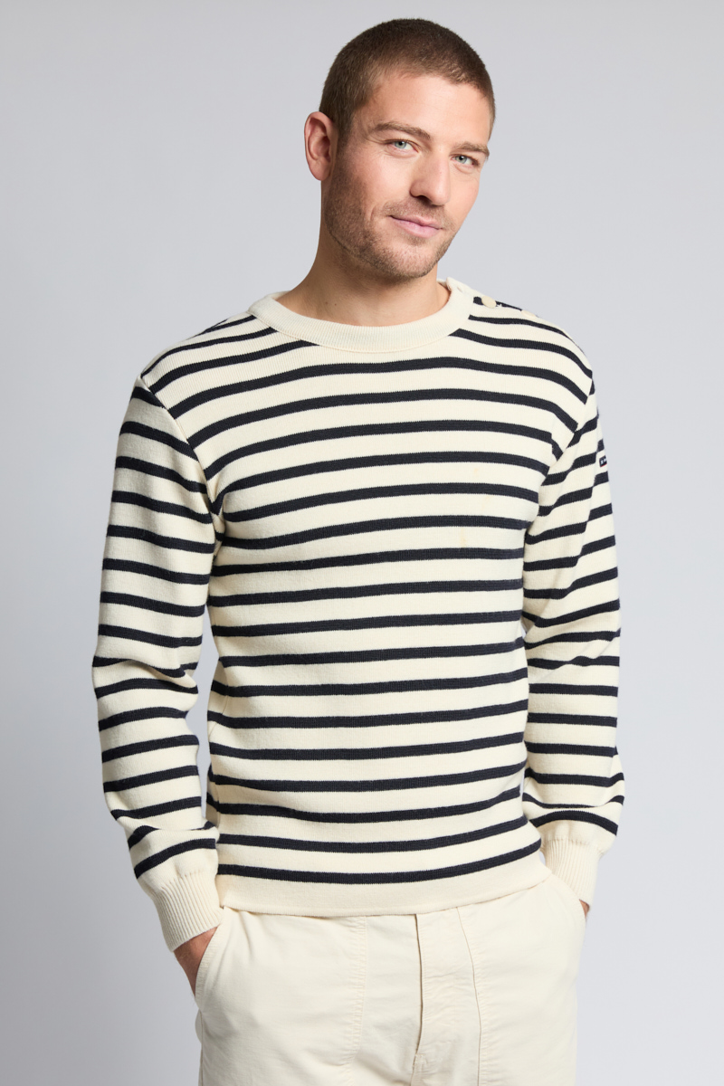Pull marin rayé Fouesnant - laine