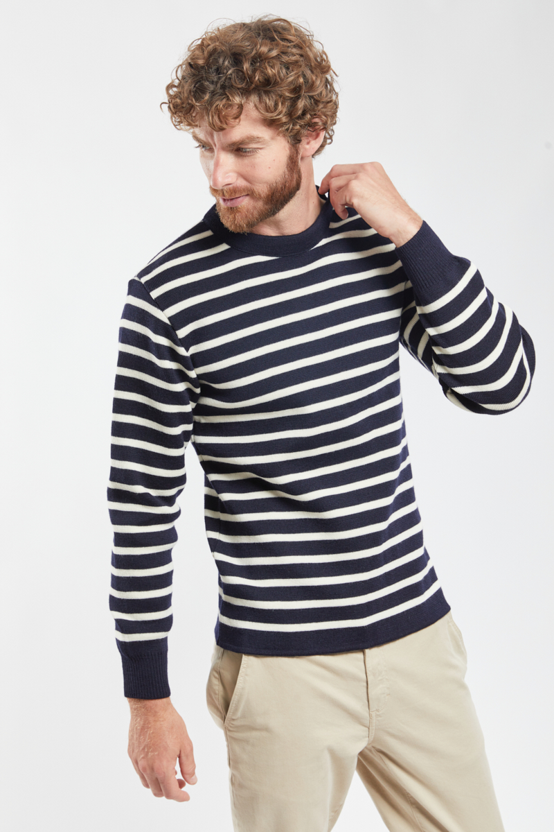 Pull marin rayé Fouesnant - laine