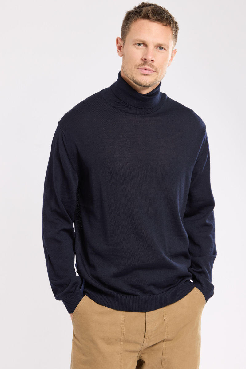 Pull col roulé - laine mérinos