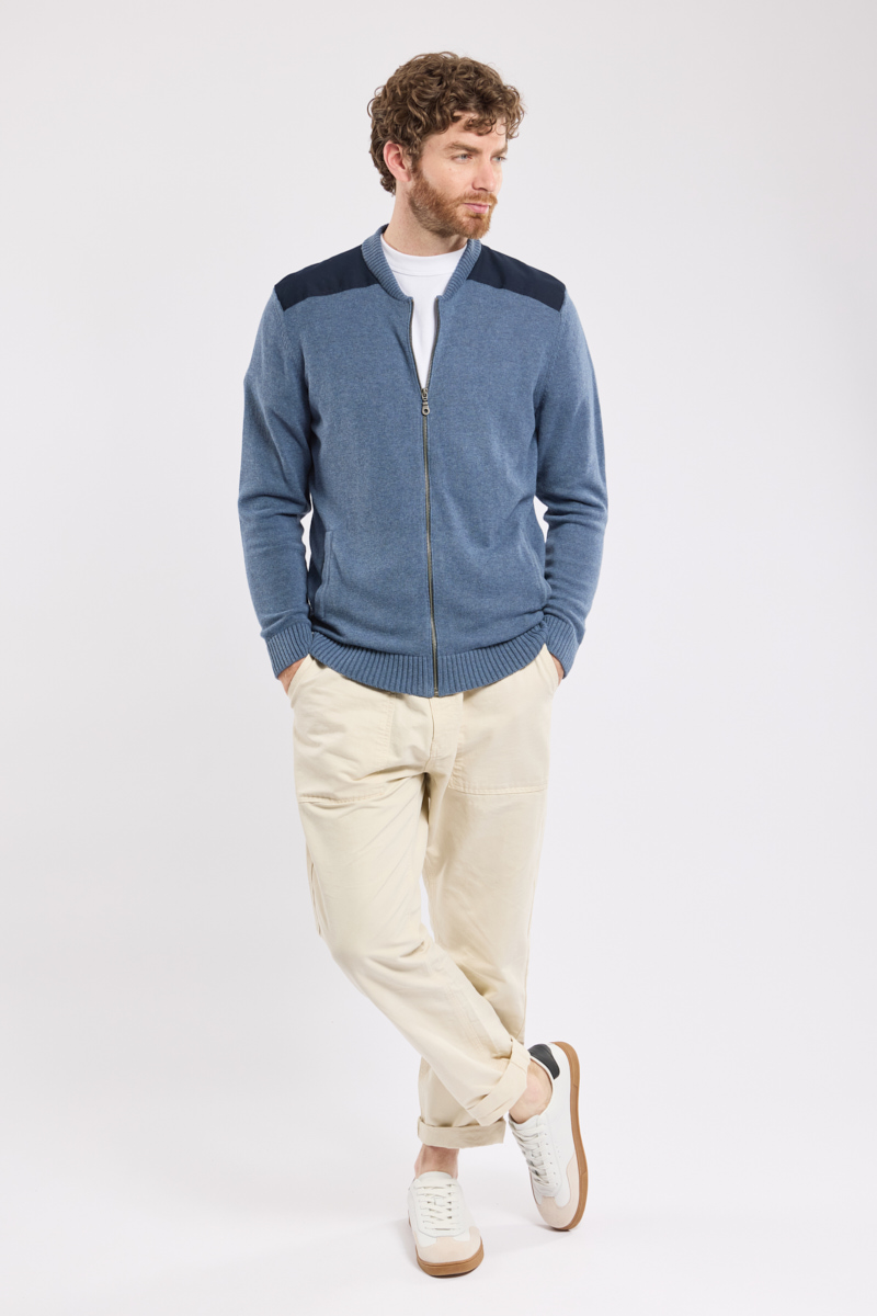 Cardigan zippé - coton