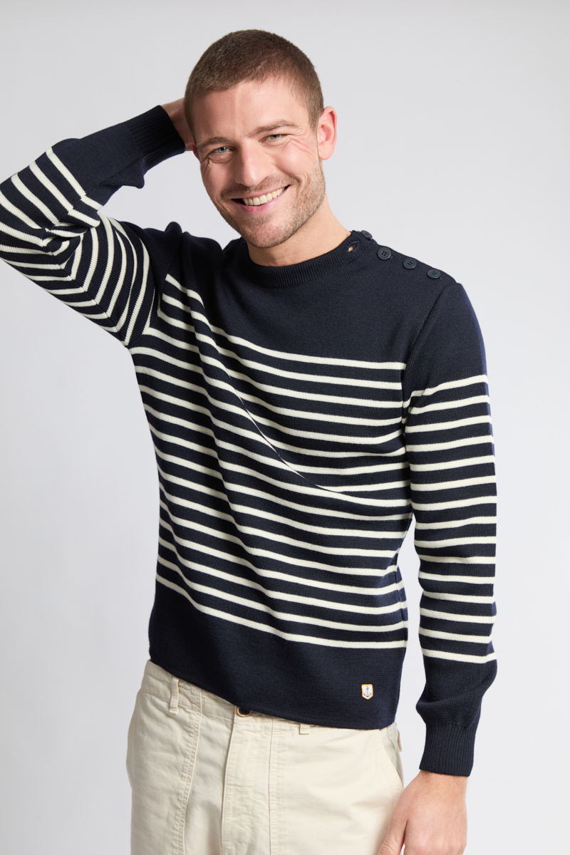 Pull marin rayé Molène - laine