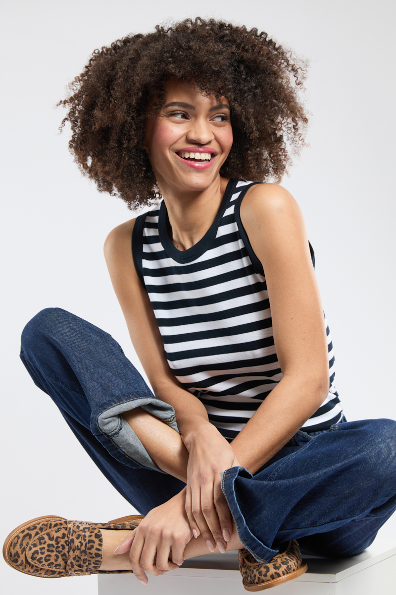 Débardeur rayé Saint-Cast - coton
