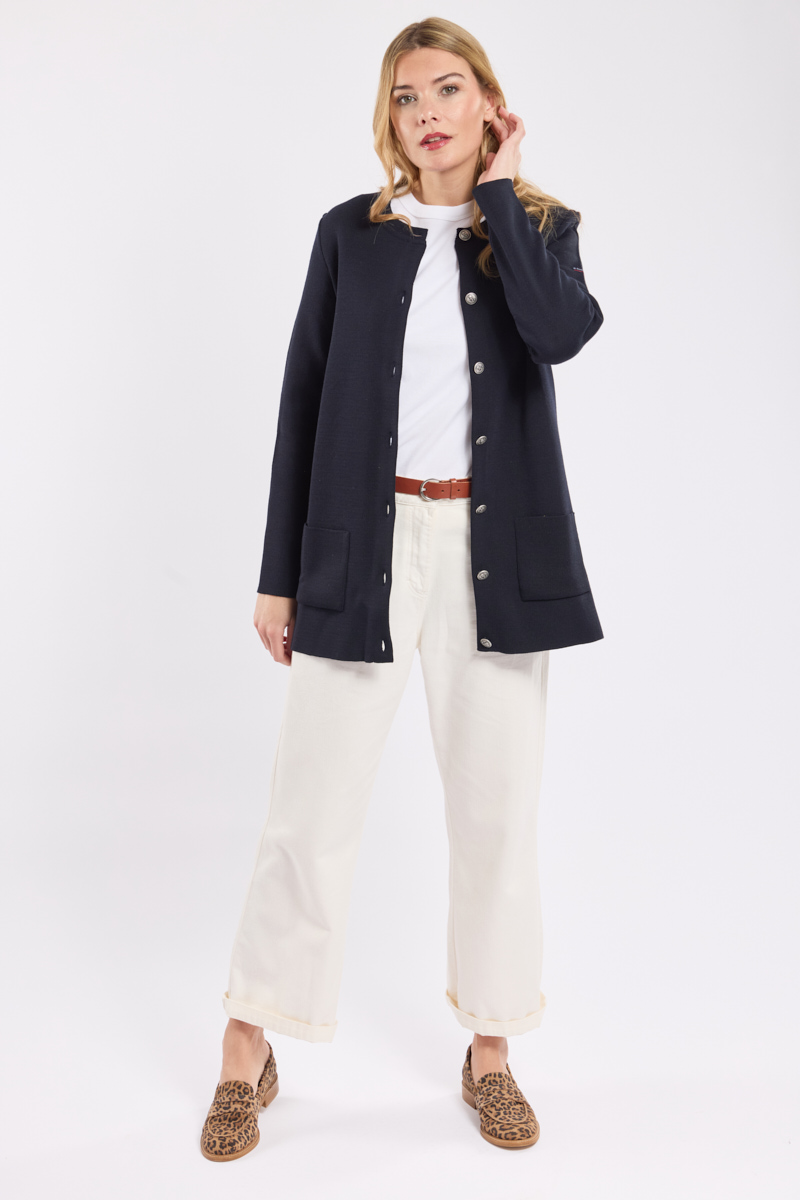 Veste longue Mellac - maille milano