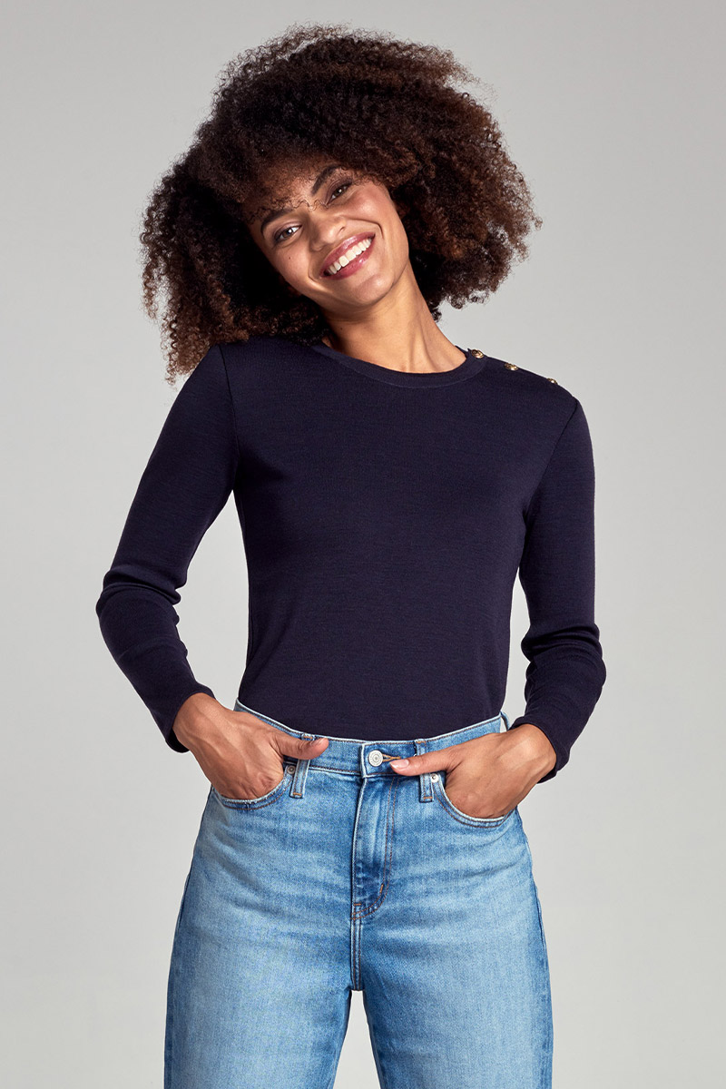 Pull marin Auray - maille haute densité