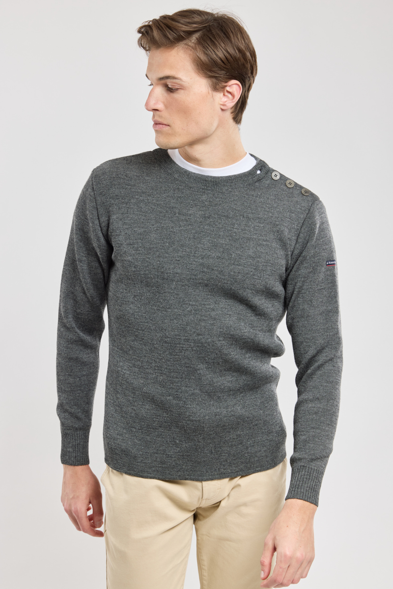 Pull marin uni Fouesnant - laine