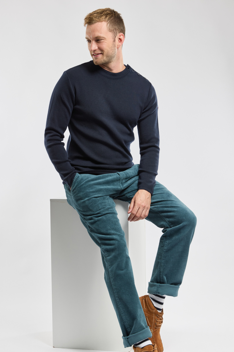 Pull marin uni Paimpol - laine