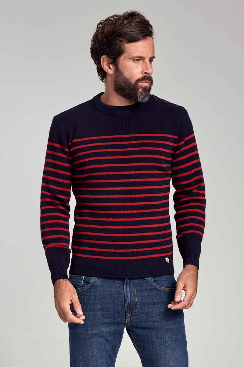 Pull marin rayé Molène - laine