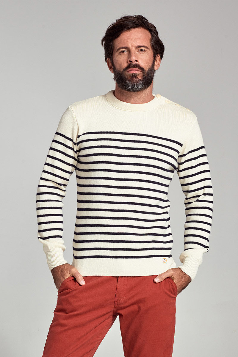 Pull marin rayé Molène - laine