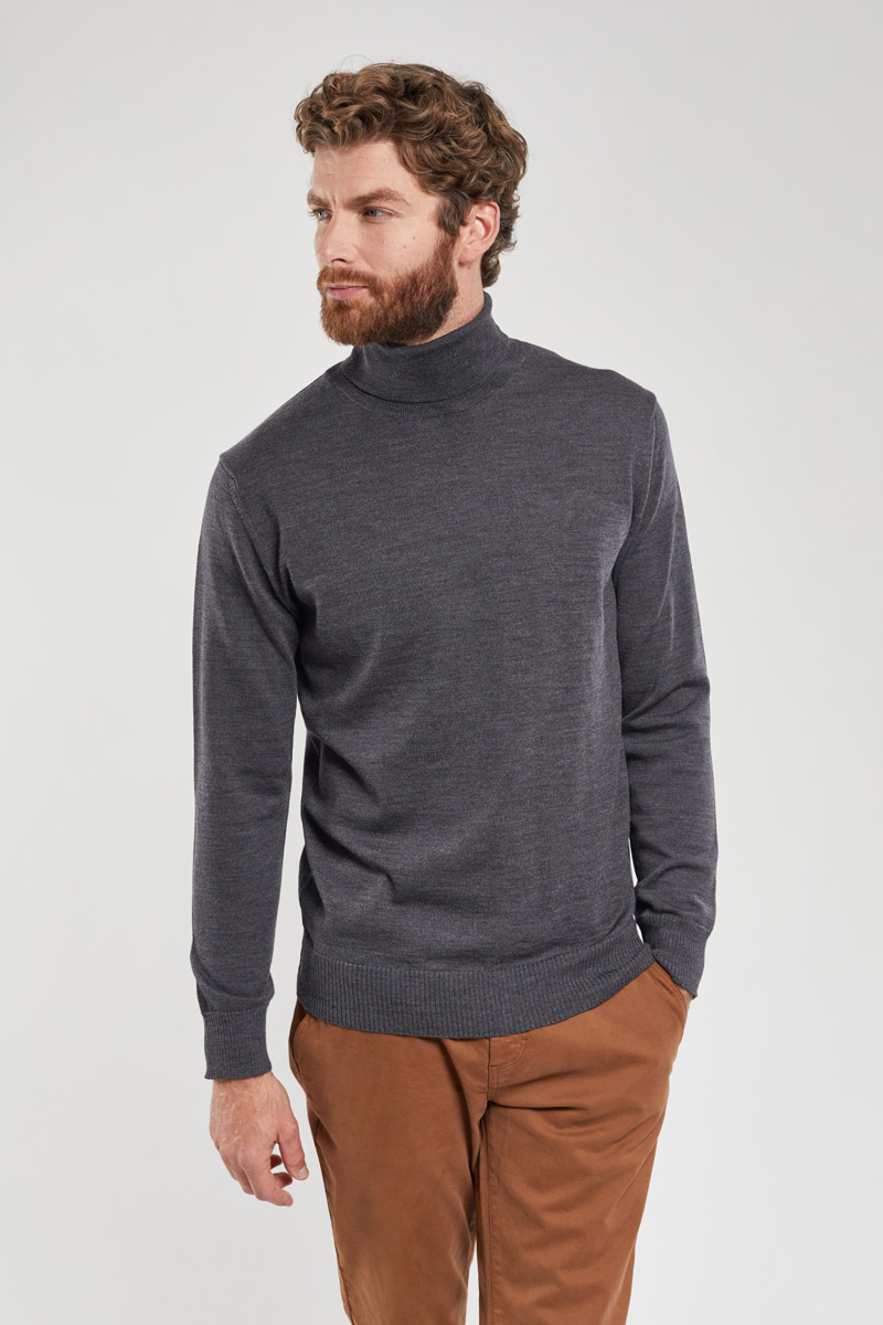 Pull col roulé Ferel - laine mérinos
