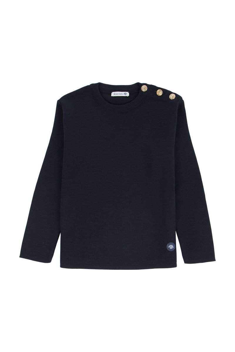 Pull Marin uni Riec Kids - laine