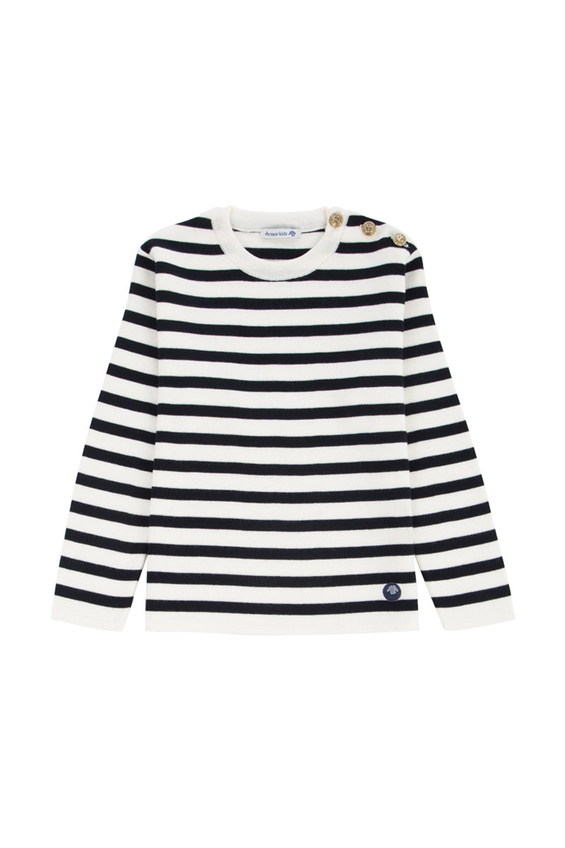 Pull marin rayé Riec Kids - laine