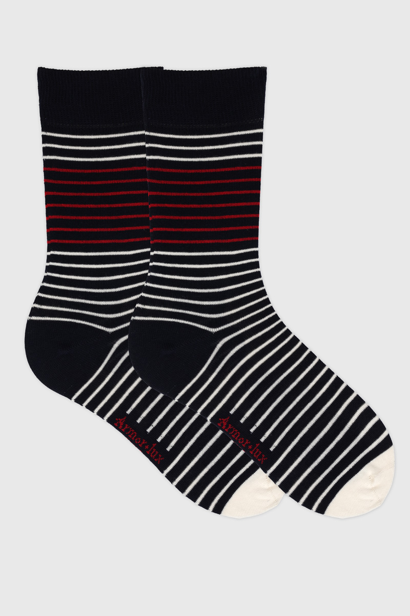 Chaussettes rayées Homme - coton