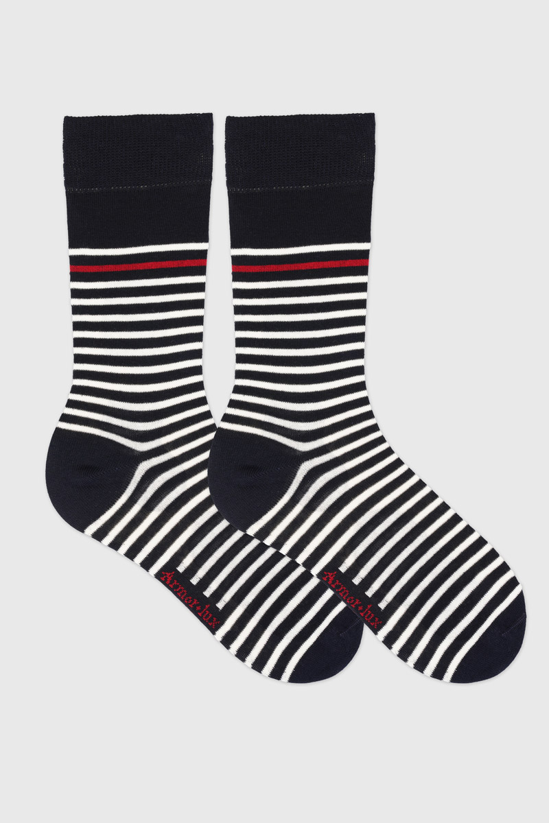 Chaussettes rayées Homme - coton