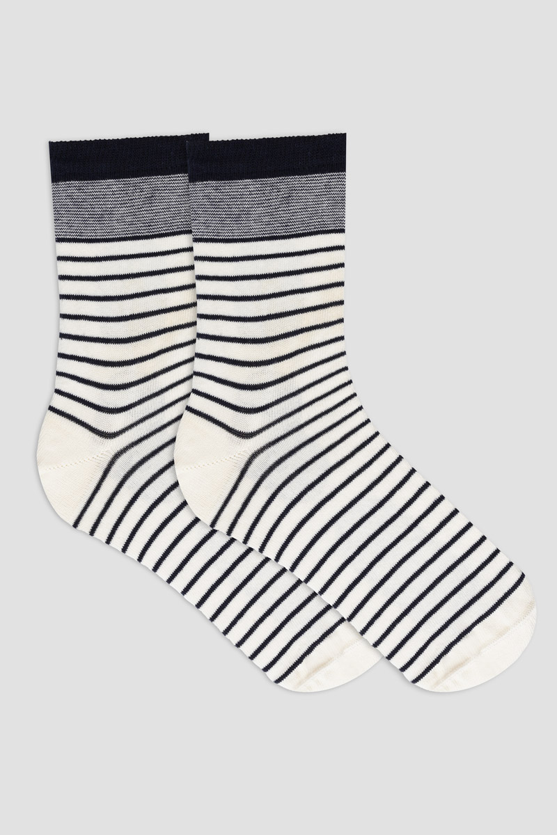 Chaussettes rayées - coton