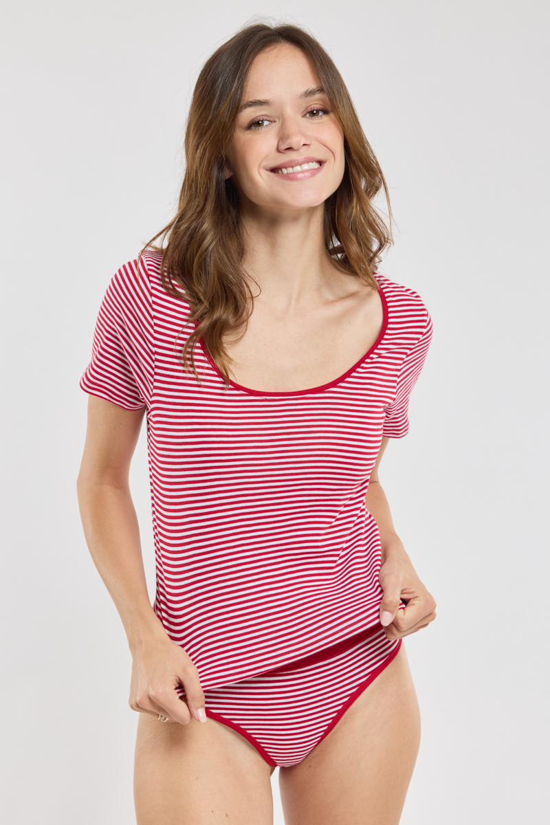 Culotte rayée - coton léger issu de l'agriculture biologique