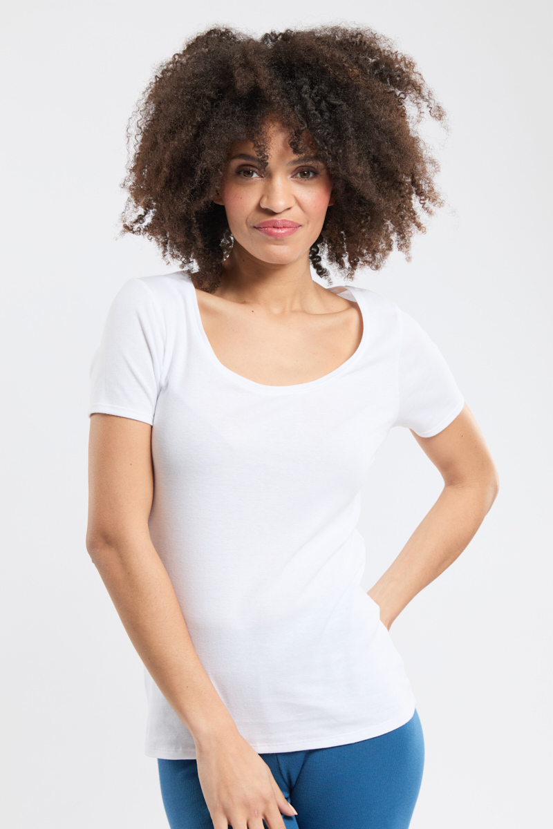 T-shirt uni - coton et kapok