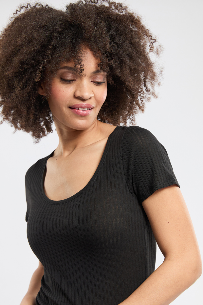 T-shirt uni - Lyocell et coton