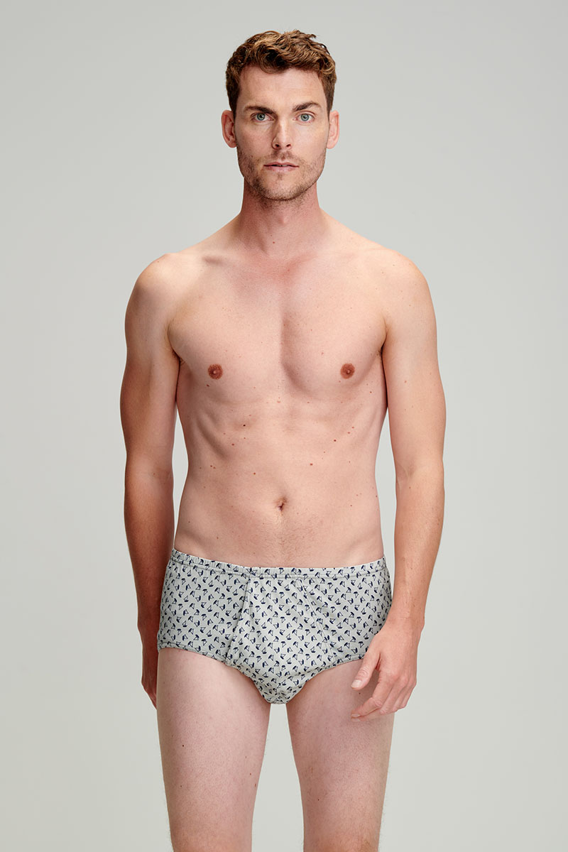 Slip ouvert motifs voiliers - coton léger issu de l agriculture biologique