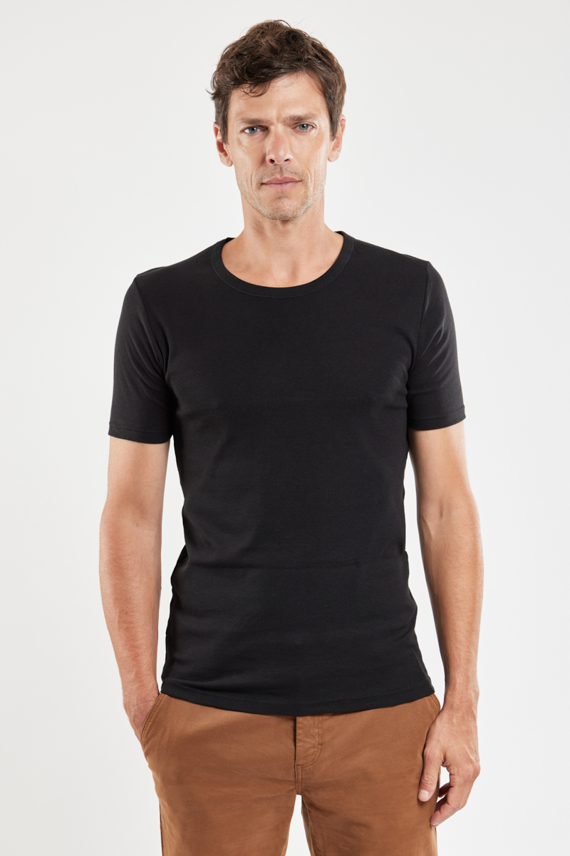 T-shirt uni  - coton issu de l agriculture biologique  et kapok