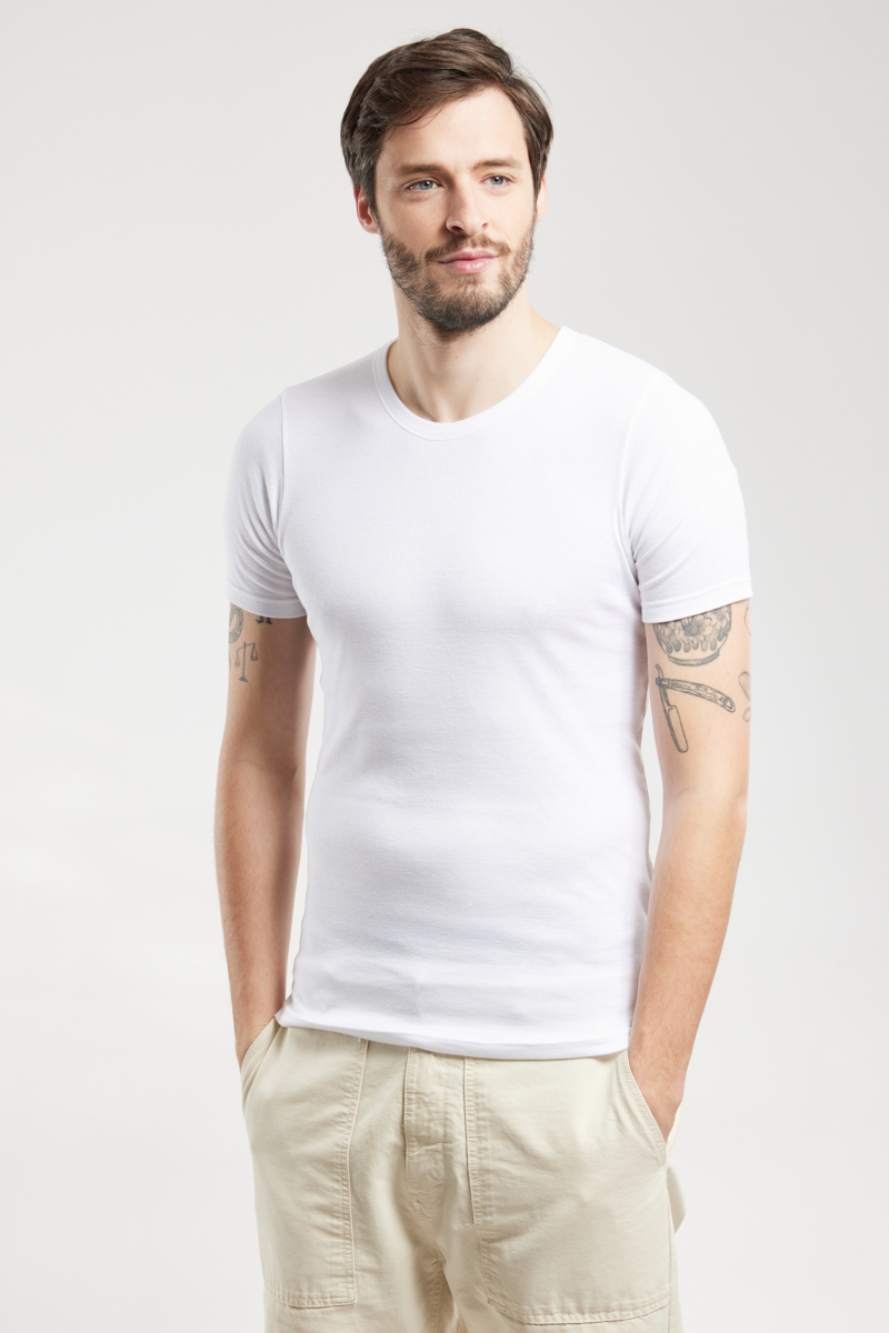 T-shirt uni  - coton issu de l agriculture biologique  et kapok
