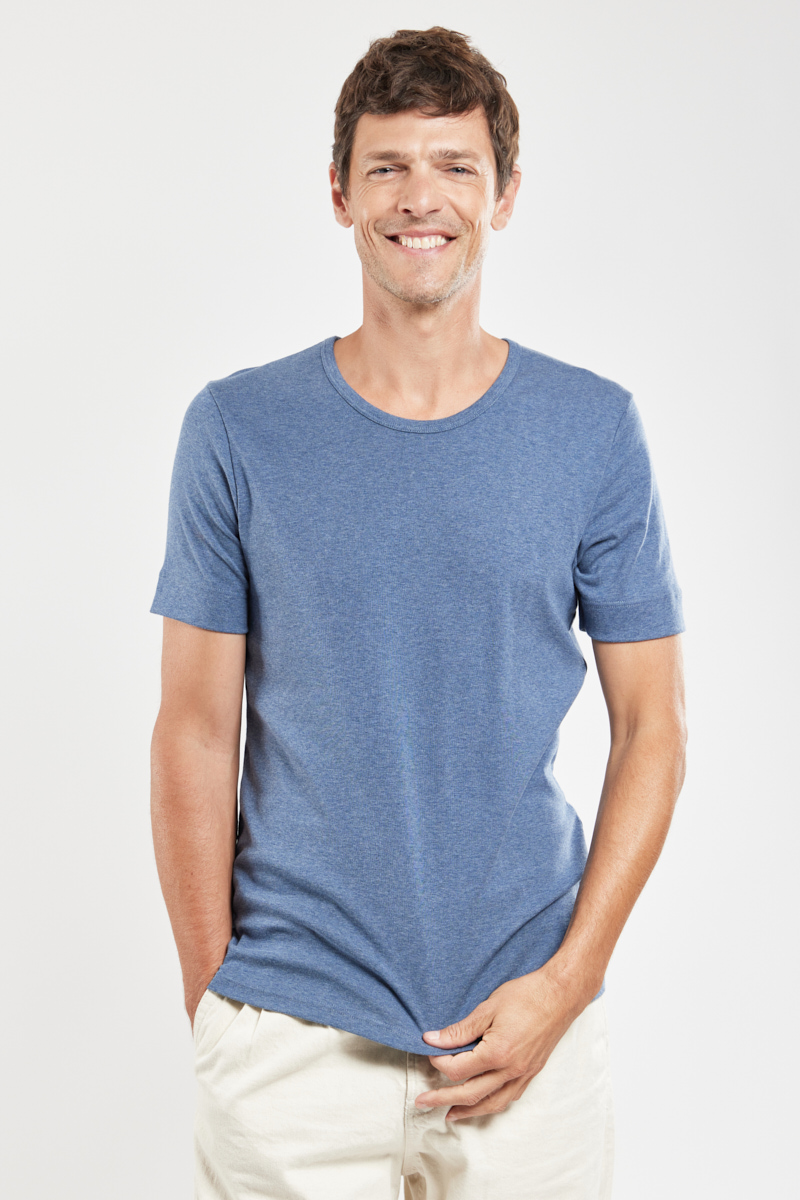 T-shirt col rond - coton épais issu de l agriculture biologique