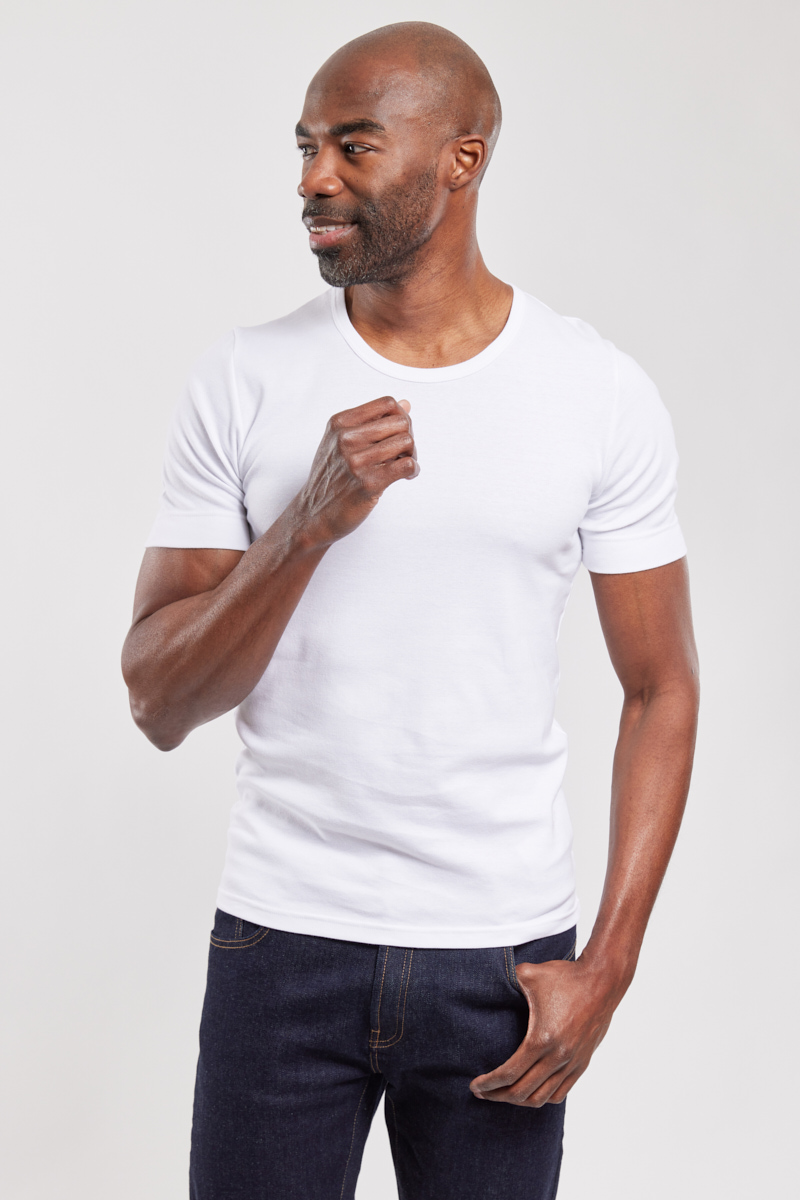 T-shirt col rond - coton épais issu de l agriculture biologique