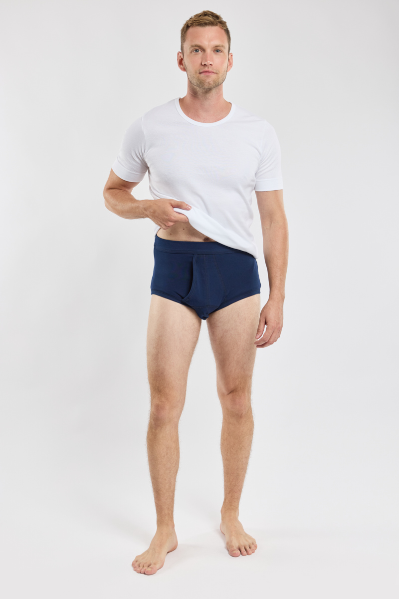 Slip ouvert taille haute - coton léger biologique