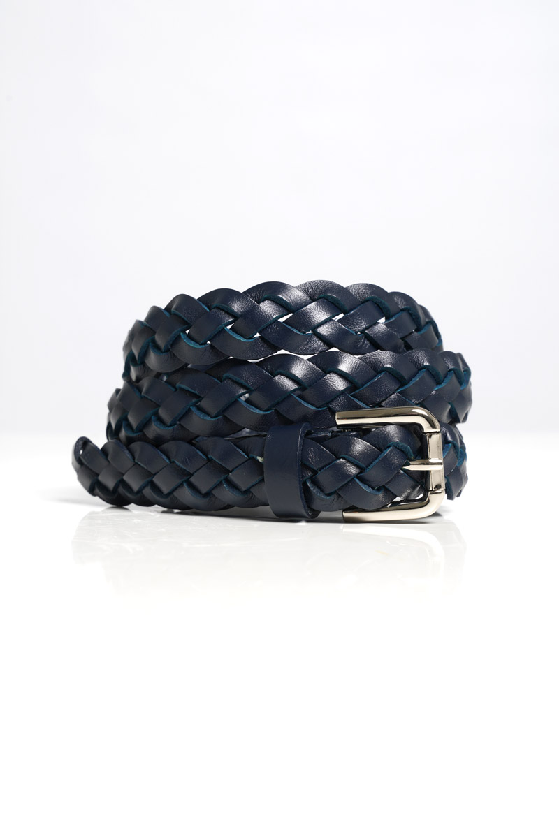 Ceinture tressée femme - cuir