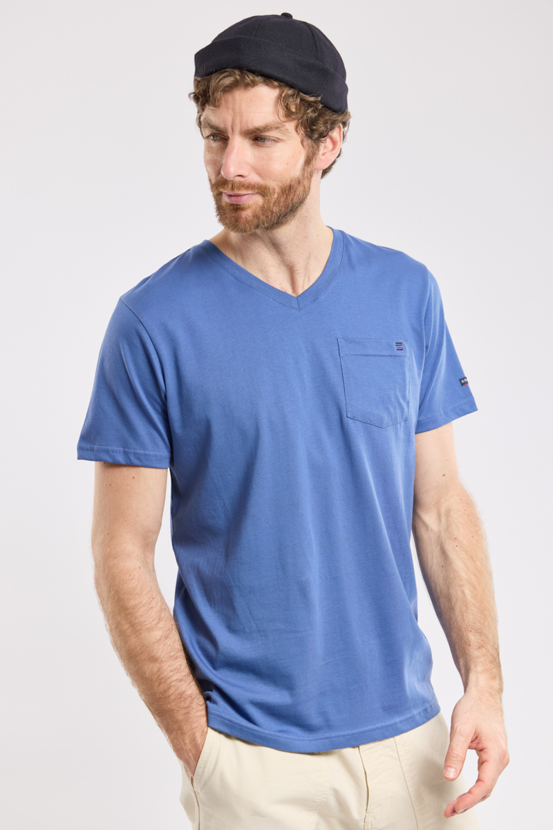 T-shirt col V - coton léger