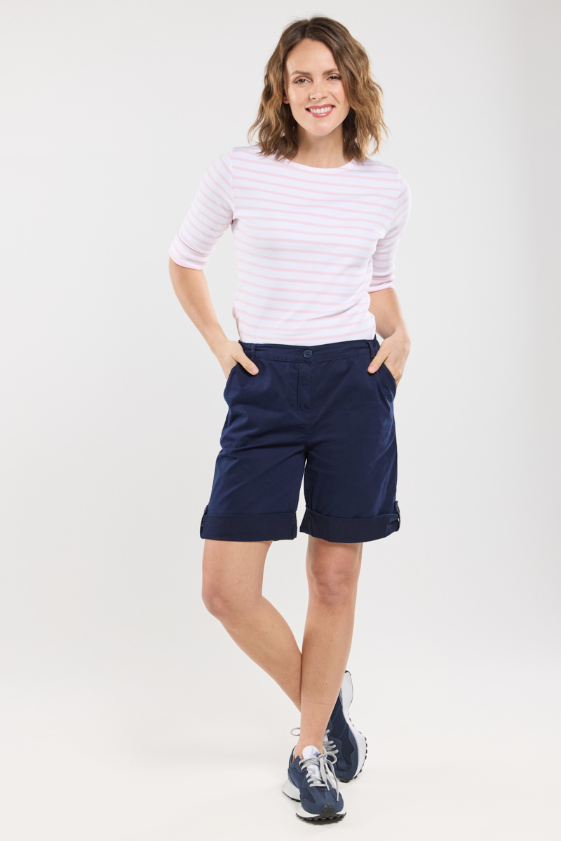 Bermuda taille élastique - coton