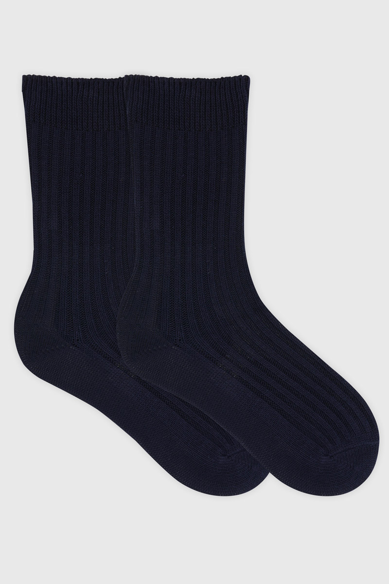 Chaussettes côtelées - coton