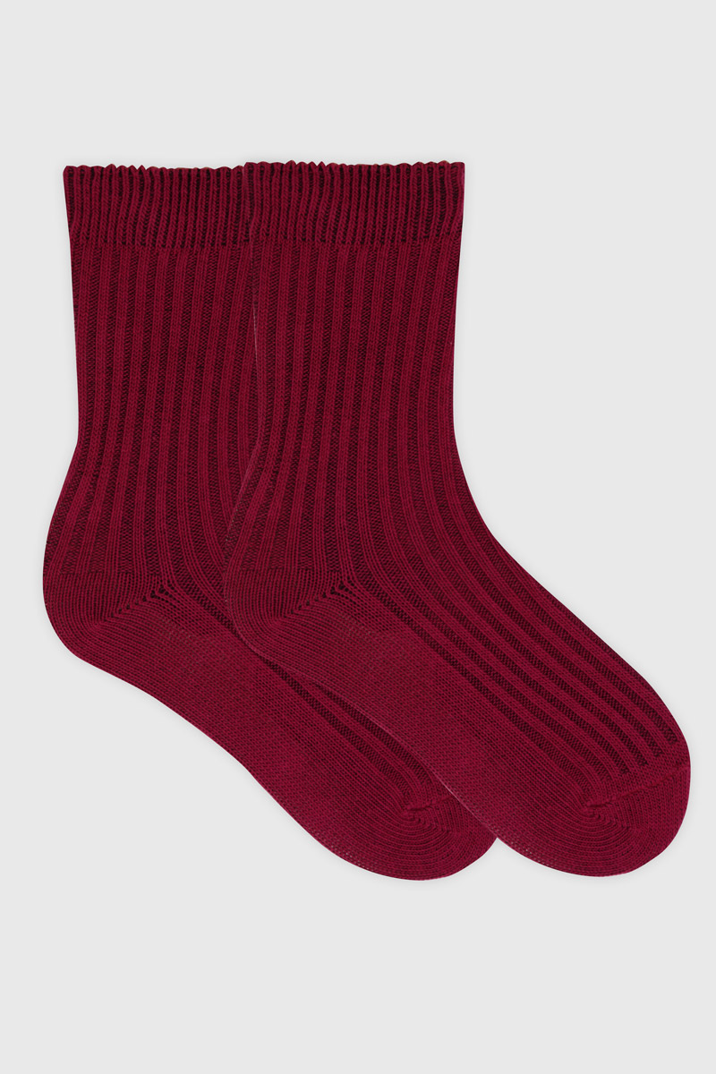 Chaussettes côtelées - coton