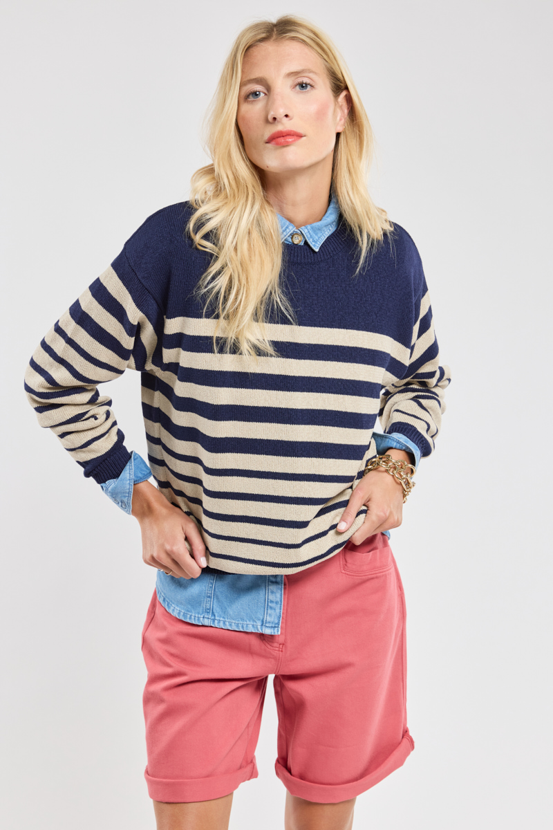Pull rayé - coton
