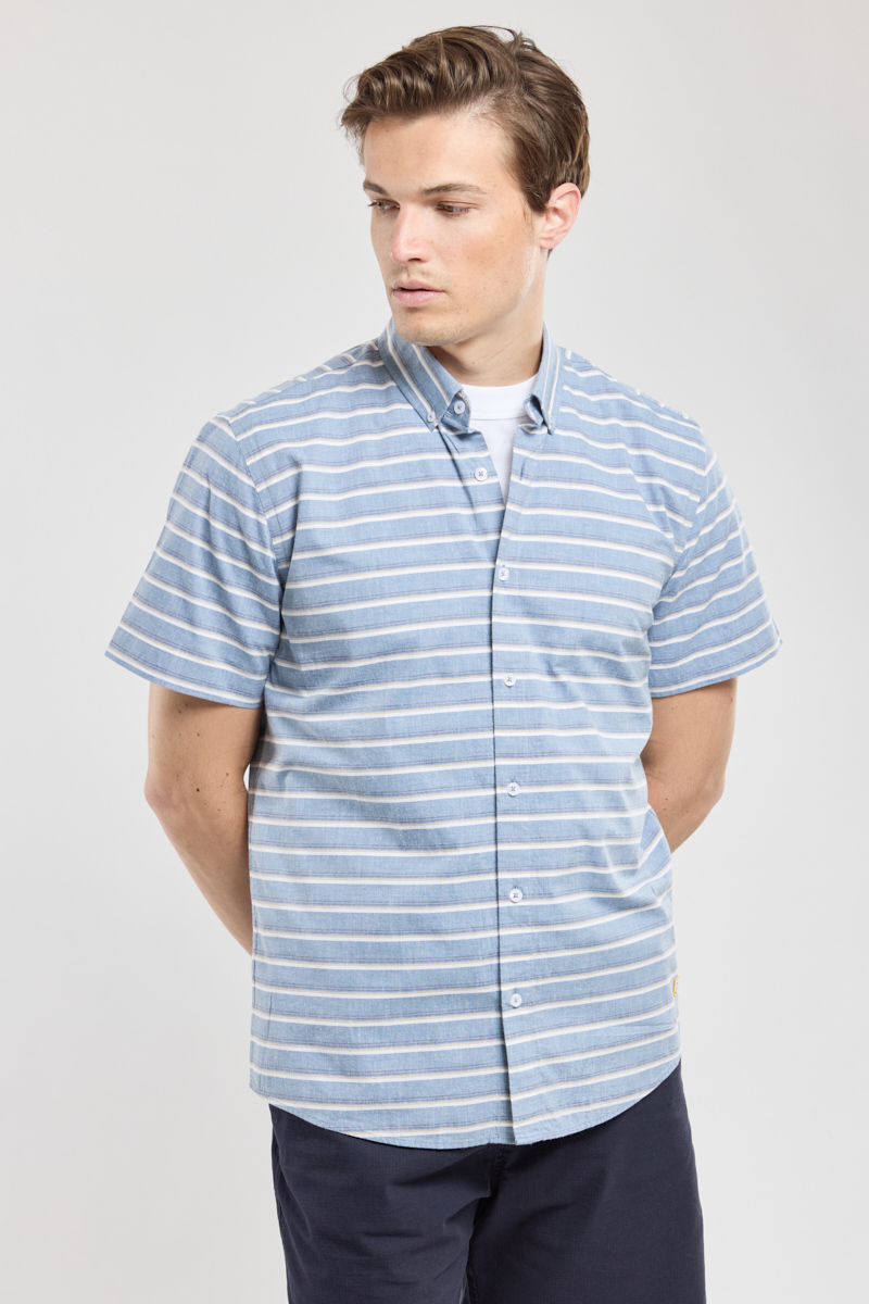 Chemise rayée manches courtes - coton