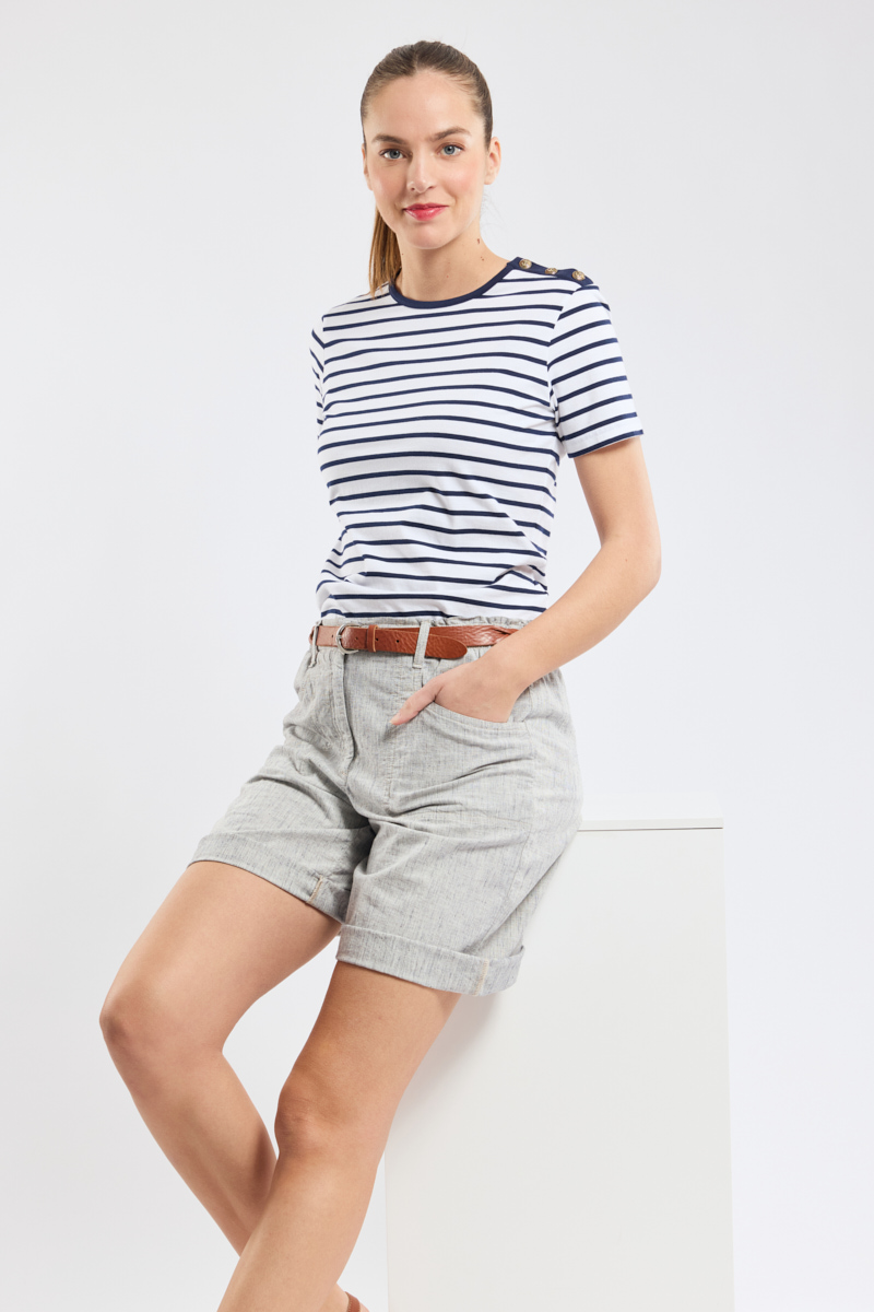T-shirt rayé - coton léger